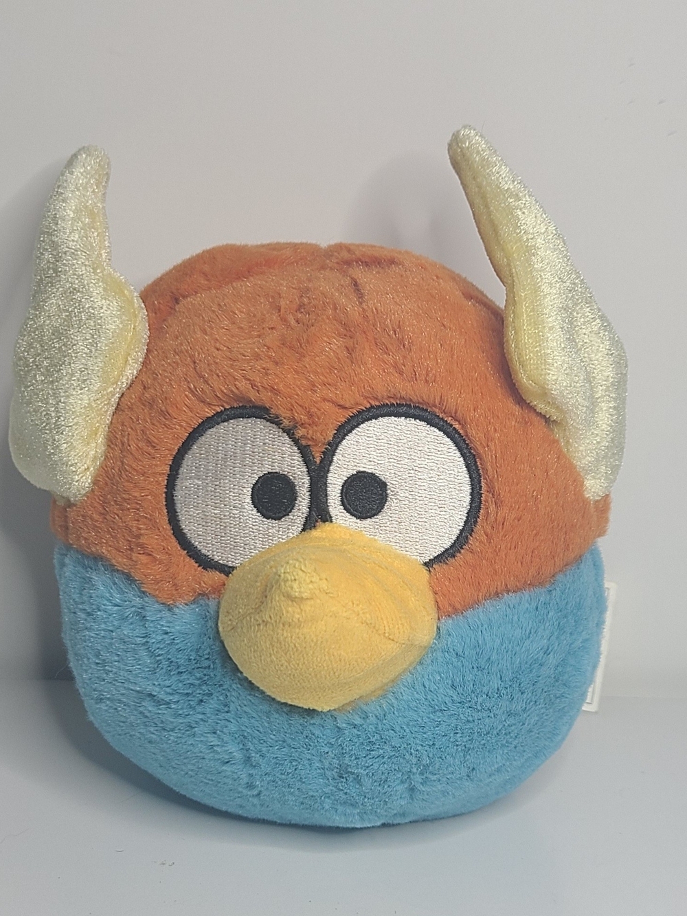 Plush Bird Toy in Orange, Blue & Yellow - Soft Viking-Style Pet Toy